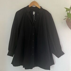 NWT esby apparel liza top, black, size XS/S